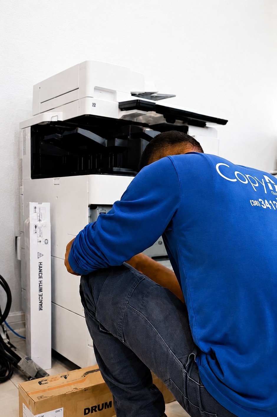 Equipe técnica da CopyAzul em atendimento